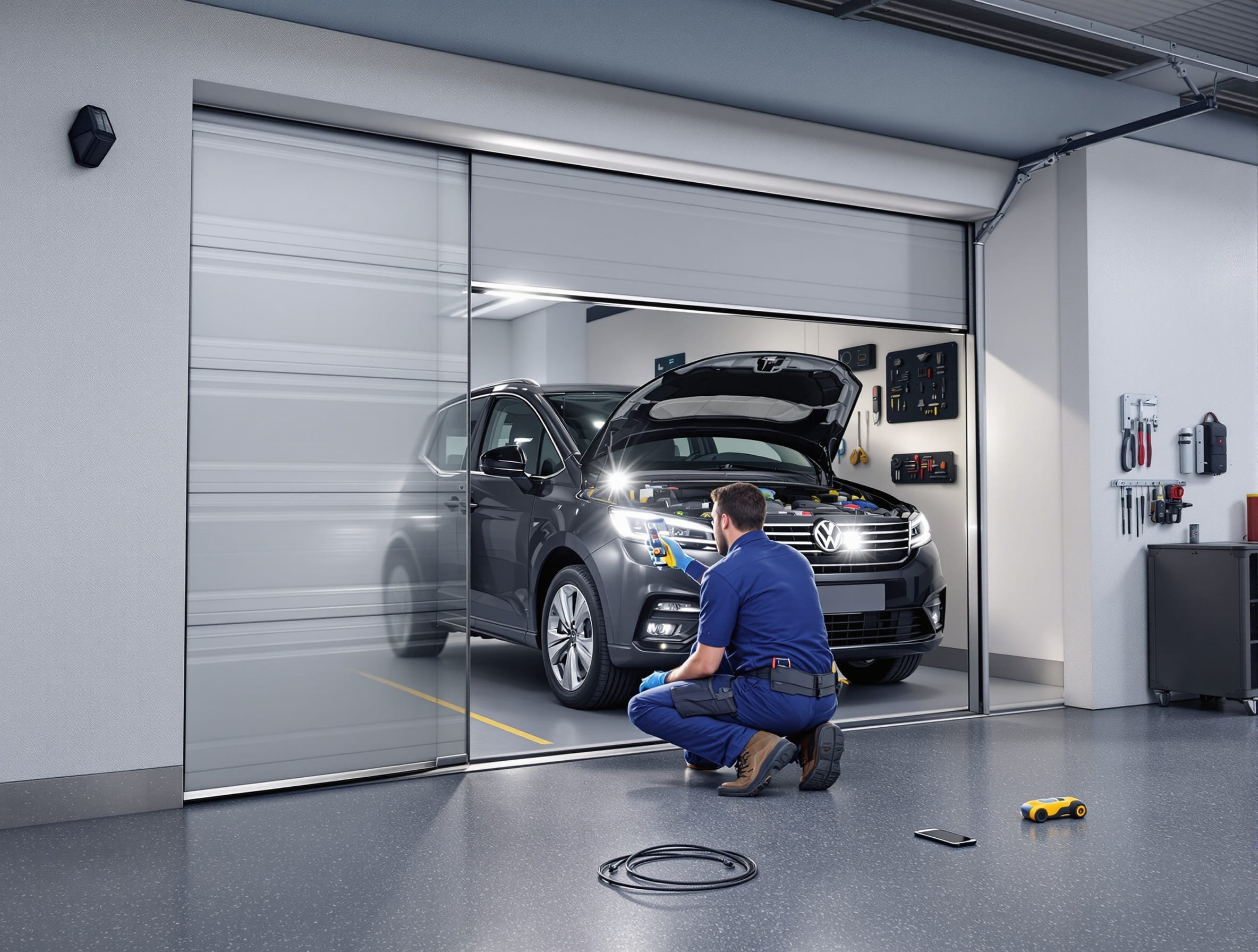 probleme porte de garage sectionnelle