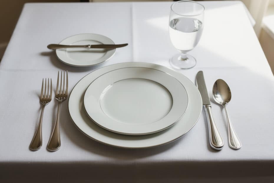 découvrez où placer le verre à eau sur la table selon les règles de savoir-vivre et recevez des conseils essentiels pour une table élégante et bien dressée.