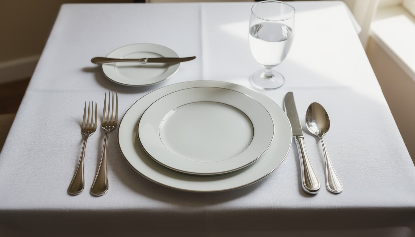 découvrez où placer le verre à eau sur la table selon les règles de savoir-vivre et recevez des conseils essentiels pour une table élégante et bien dressée.